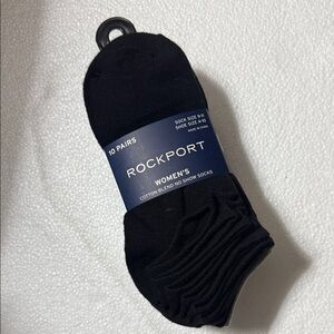 Rockport Women's Black No Show Socks